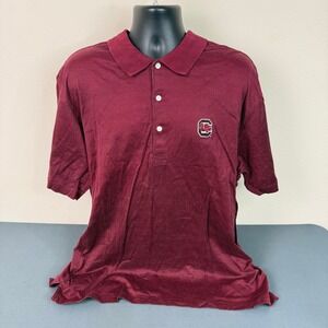 Vesi Polo Shirt Mens XL South Carolina Gamecocks Garnet Micro Dot Cotton Sport
